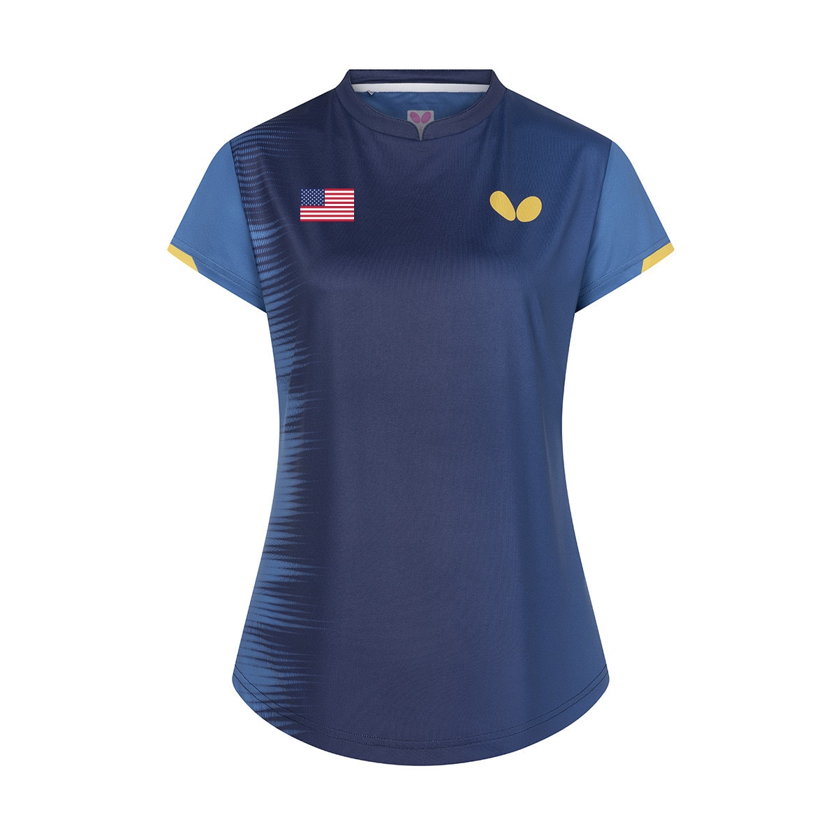 Butterfly Table Tennis USA Team Lady Shirt 26 - Blue - Front